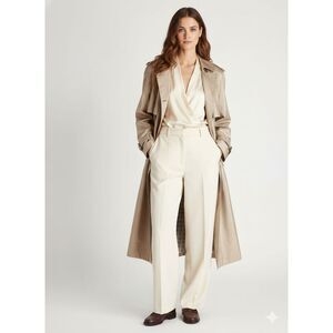 Sherwood | Tan Belted Trench Coat Vintage Classic Lined Size 10 | VGUC